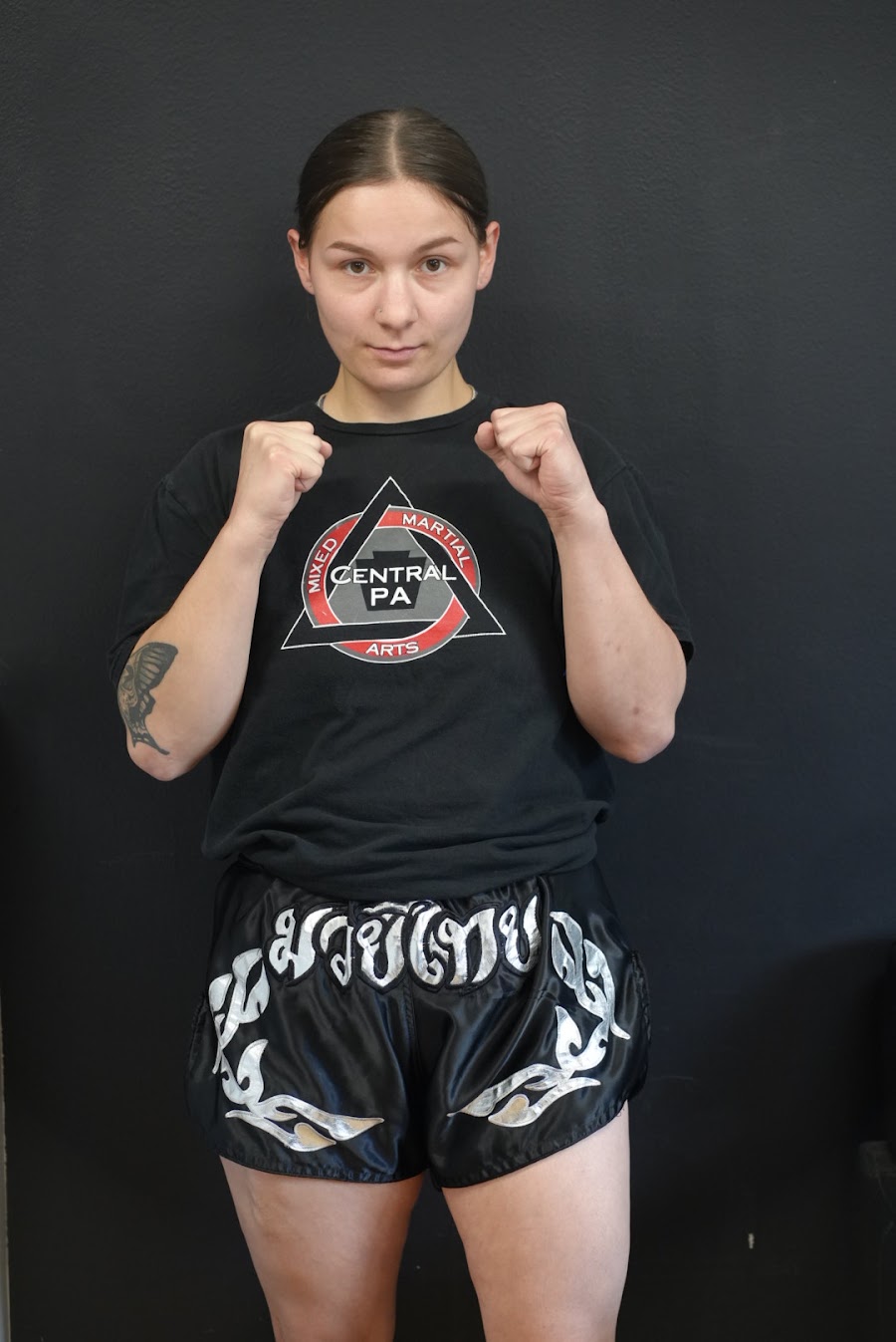 Courtney Watson in her CPAMMA Muay Thai uniform