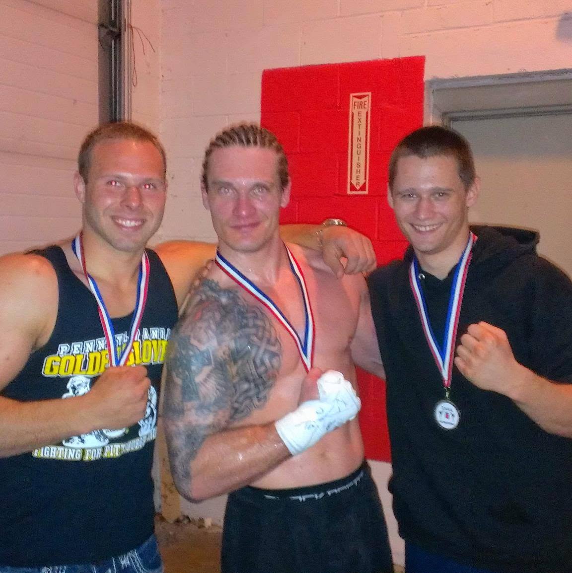 Teague Willits-Kelly after a kickboxing competition