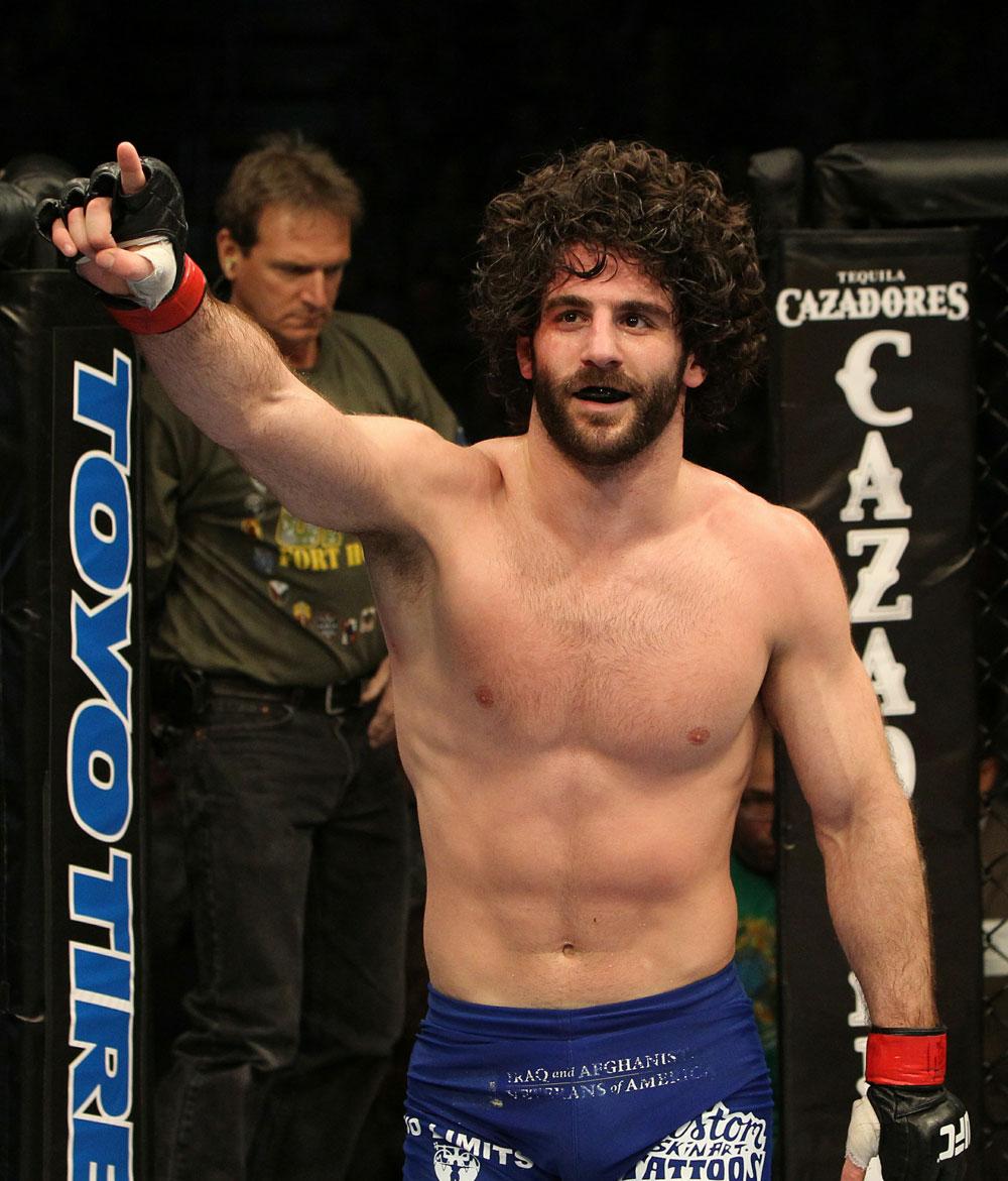Charlie Brenneman in the UFC Octagon after a professional MMA bout